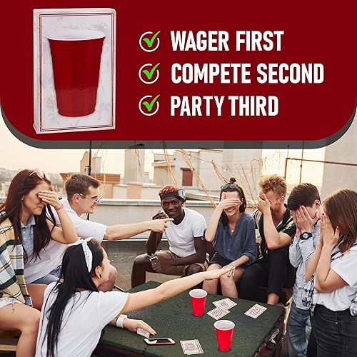 Miniatura 3 de Juego de cartas de la Copa Sola Roja  El mejor juego de fiesta para amigos, diversión hilarante para la noche de juegos, competir con risas,