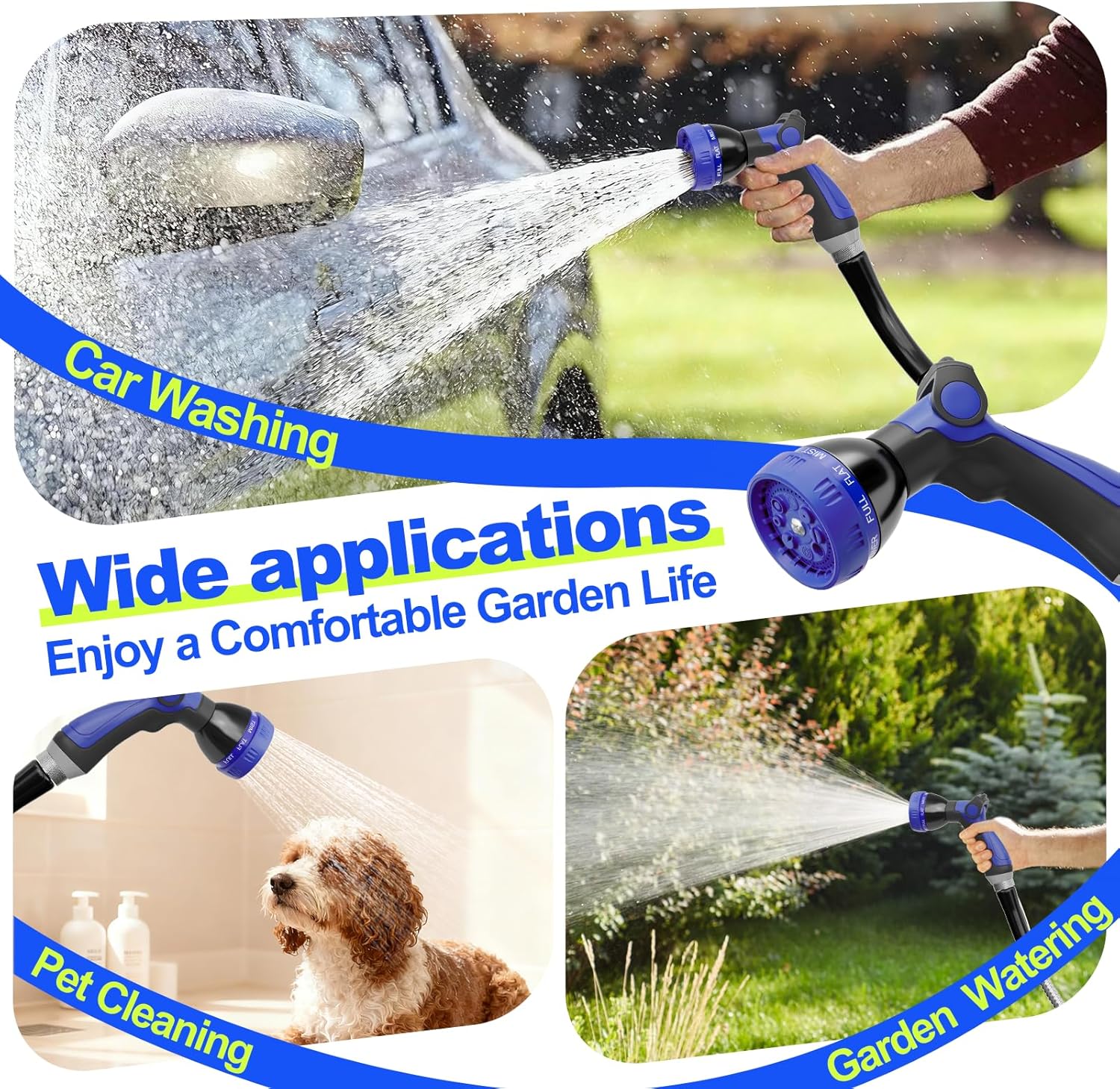 SPECILITE Retractable Garden Hose Reel 100 FT, 304 Stainless Steel Water Pipe, 3x Life, Leak-Proof, UV & Freeze Resistant, Automatic Rewind & Any Length Lock, Wall Mount Hose Reels for Outside