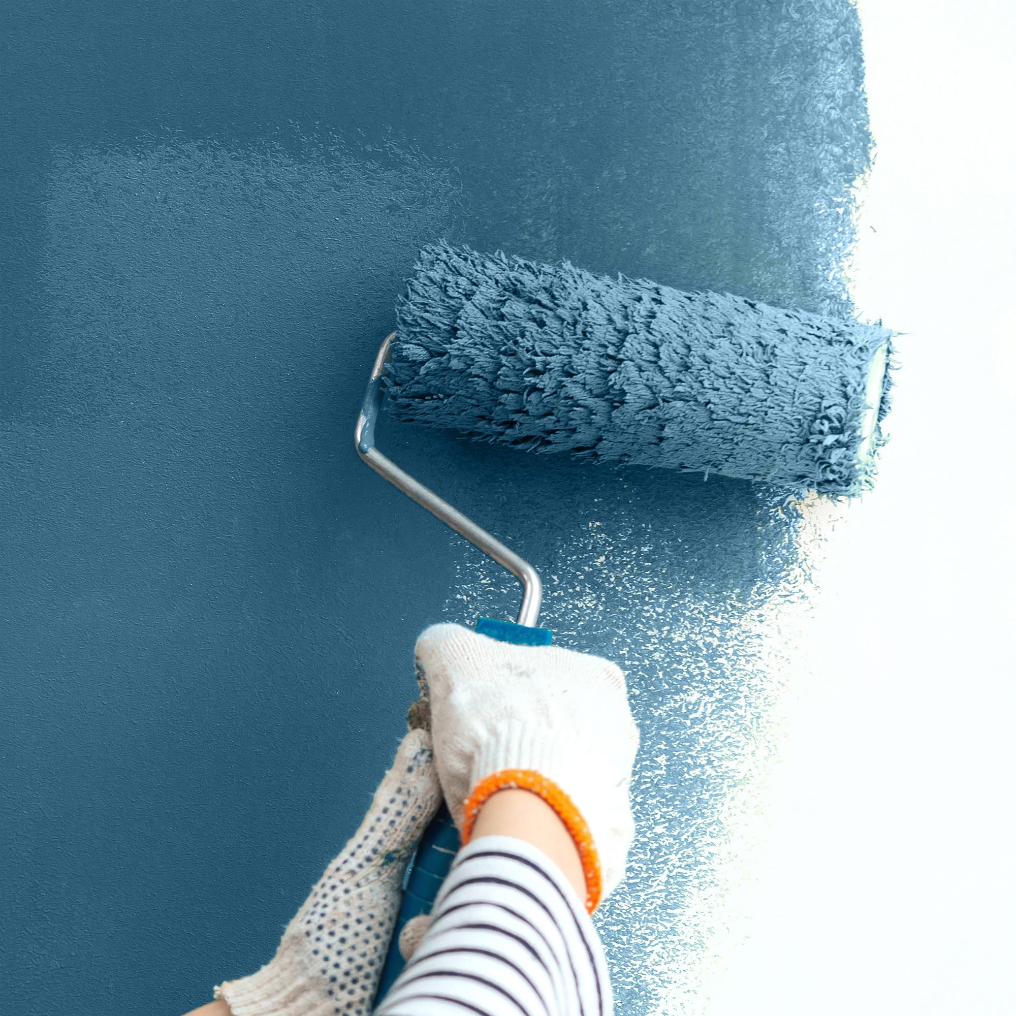 EPODEX Pittura per Pareti Matt, Pittura Lavabile, resistente, traspirante & inodore, per Interni, 3kg (25 m² per mano) - Blu azzurro