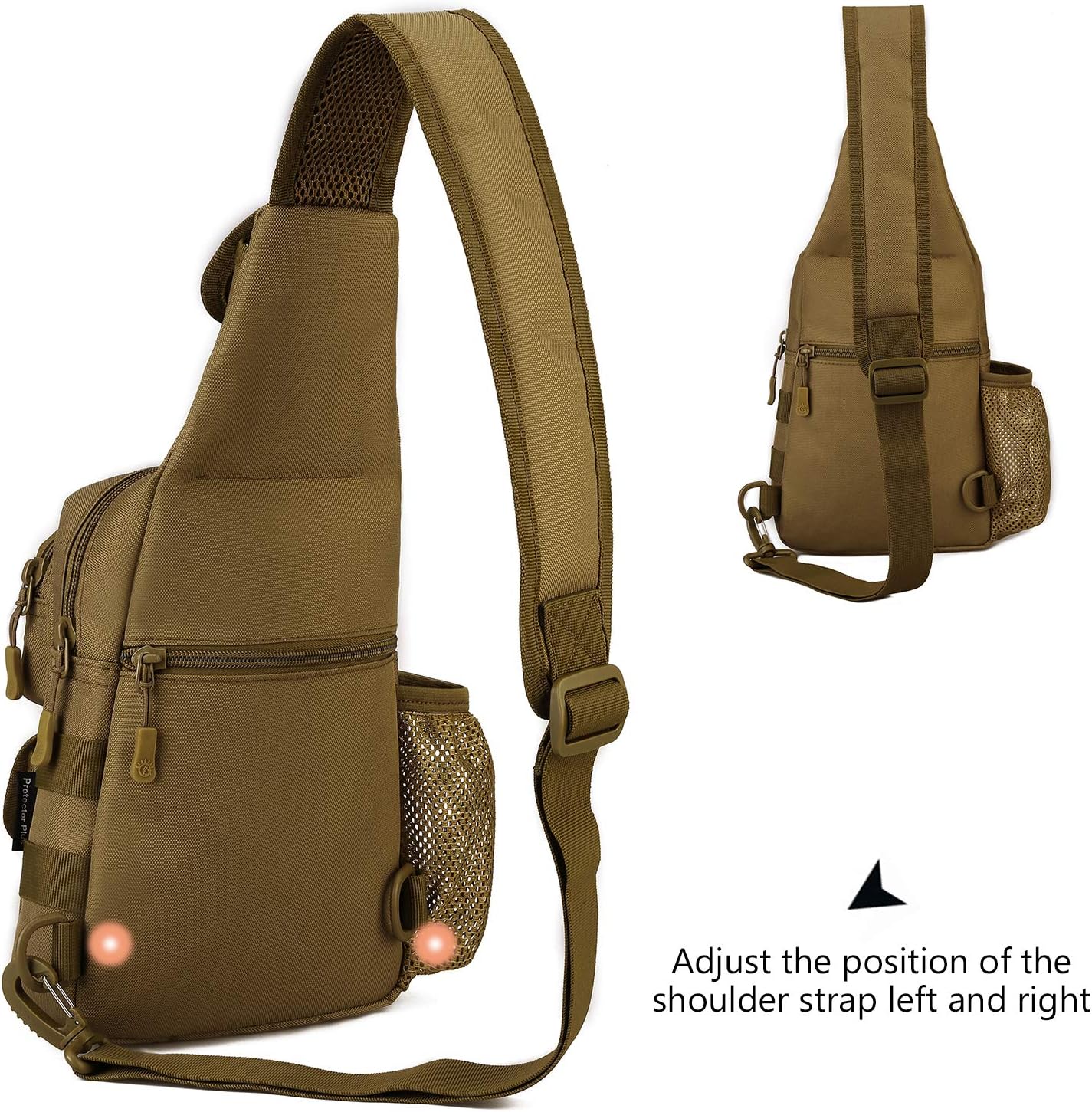 Protector Plus Tactical Sling Bag Military MOLLE Crossbody Pack (Patch Included) - Image 2