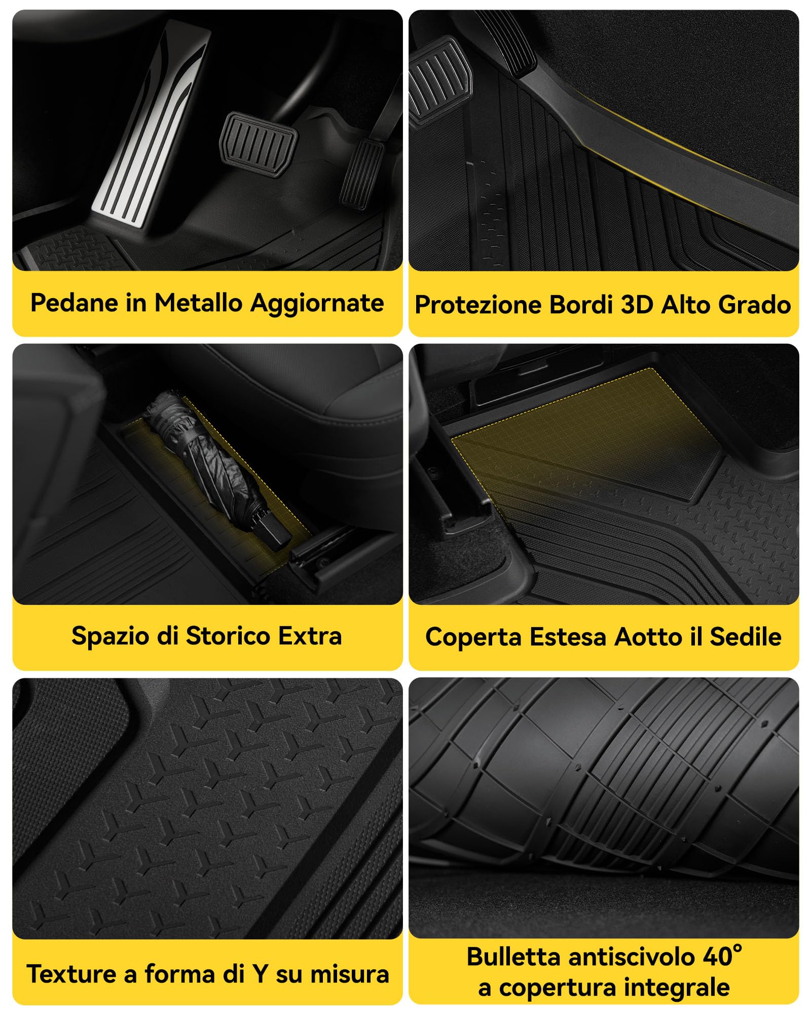 3W Tappetino per Bagagliaio per Tesla Model Y 2025-2026 Juniper, per Standard/Premium/Performance, Impermeabile e Facile da Pulire, Tappeto su Misura in Thorex™