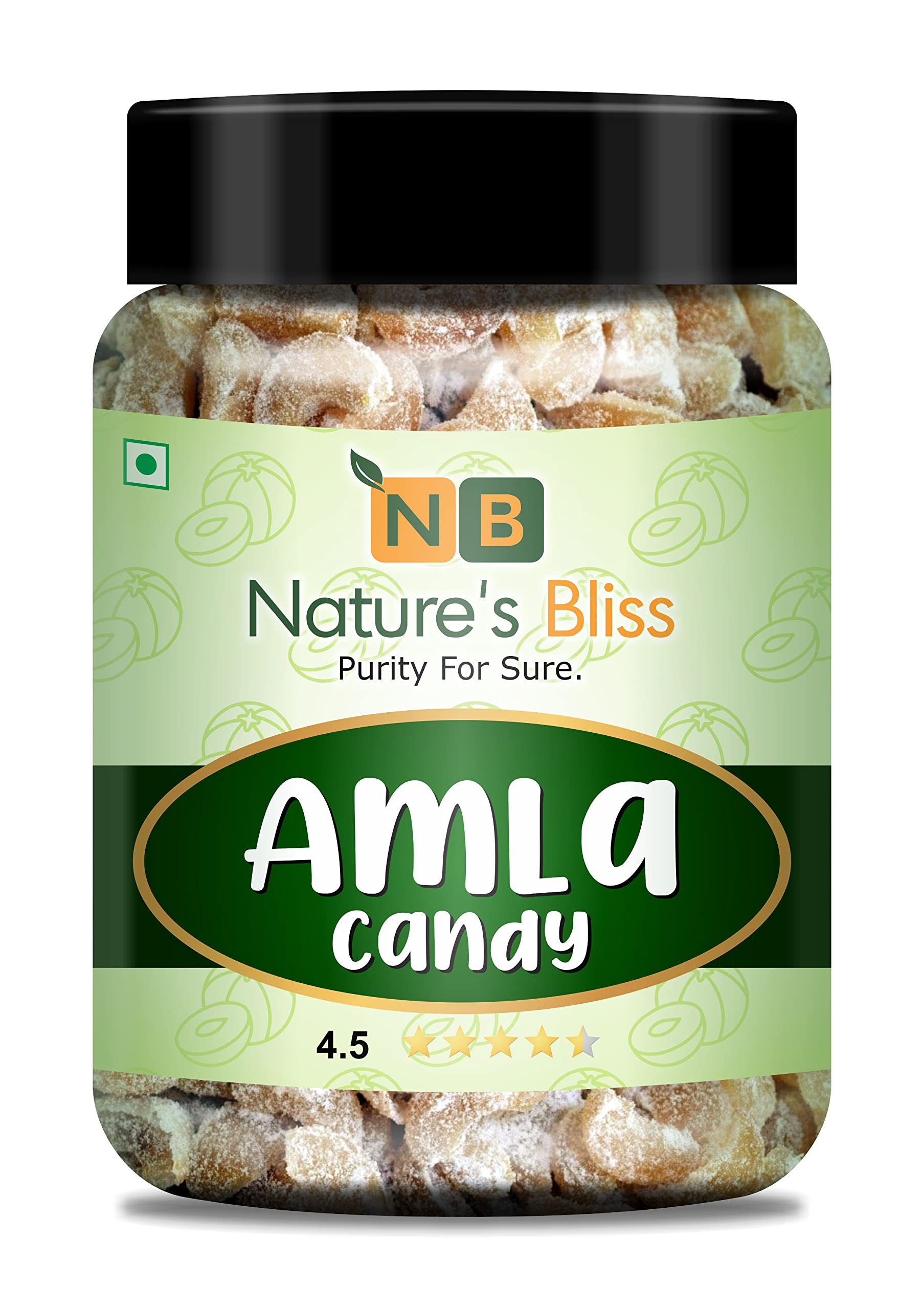 Nature's Bliss: Amla Candy | Dry Sweet Amla Candy- Sweet Amla Candy- Amla Candy | Organic Indian Gooseberry |-250Gm jar Pack