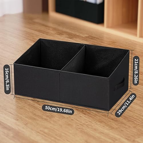 Miniatura 3 de DIMJ - Cestas organizadoras para armario, cestas trapezoidales plegables de tela para ropa, artículos de bebé, juguetes, toallas, DVD, libros, etc.,