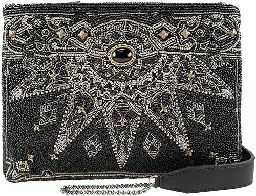 Mary Frances Bolso bandolera con cuentas Magical Power, color negro, Negro -