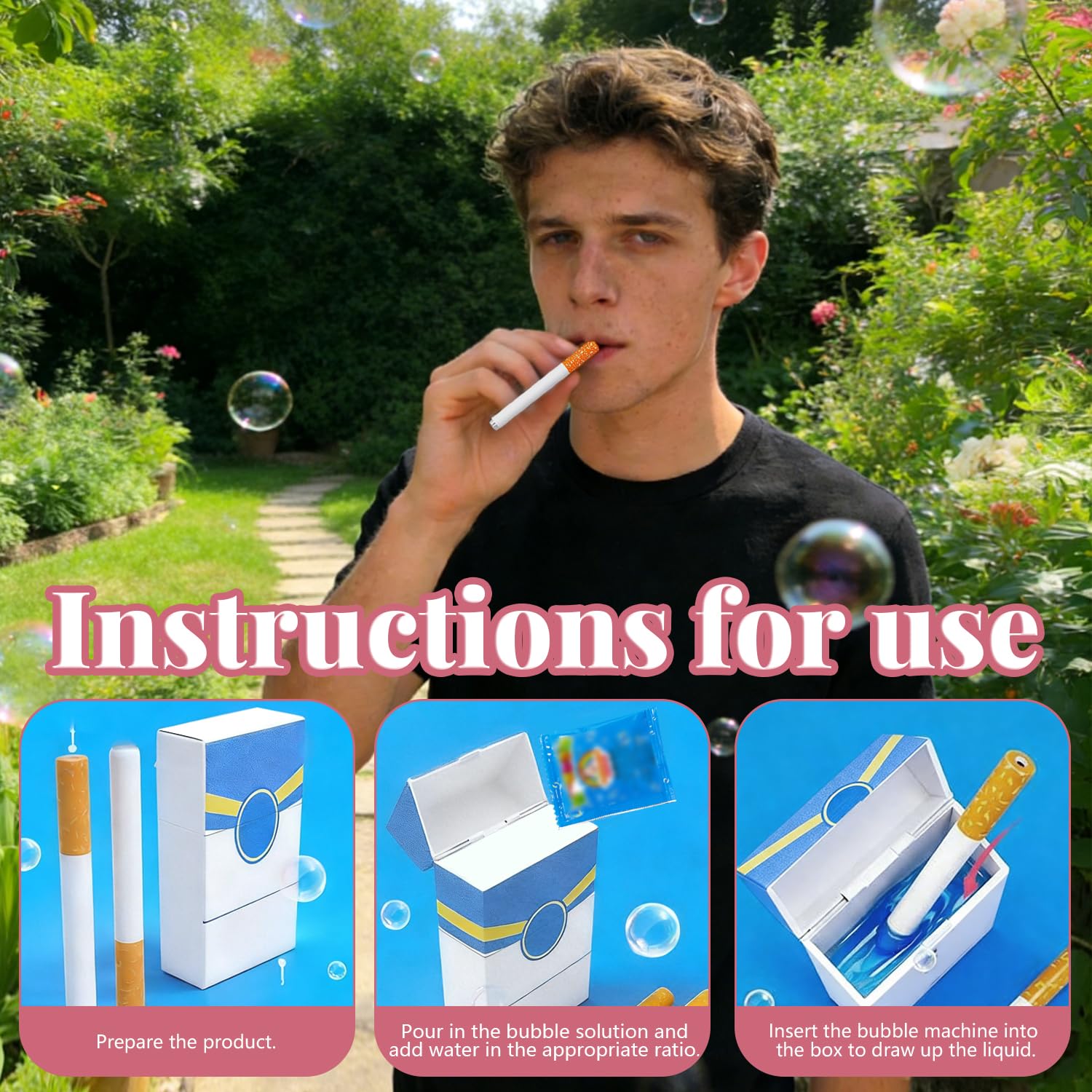 Mini soplador de Burbujas, 6 Piezas Pistola Pompas de Jabon, Varitas de Burbujas, Máquina de Burbujas Falsa, Mini pompas de jabón, Máquinas de Burbujas para Mujeres y Hombres, Palos de Burbujas