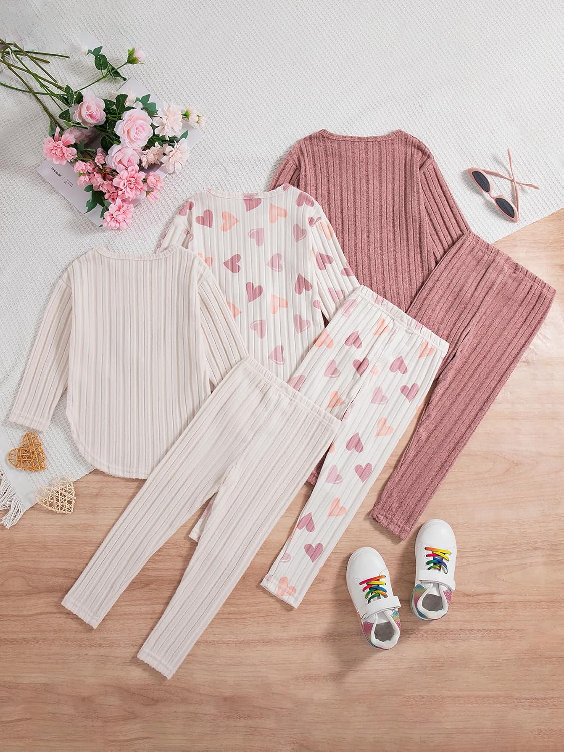 VARMILO Toddler Girl Clothes Sets Fall Warm Sweatshirt Pants Long Sleeve Winter Outfits Size 2-8 Years - Image 3