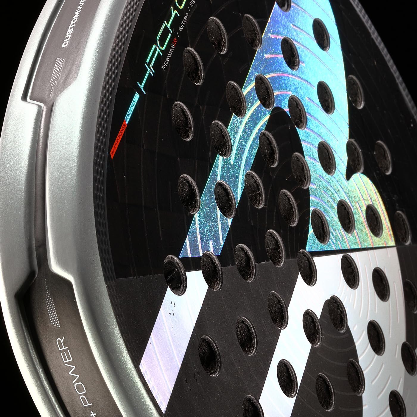 BULLPADEL Padel Racket HACK 04 2026 | Dynamic Power Pala Padel with Channel Aerodynamics | TriCarbon 18K Face, Multieva Core, Tricore Stability | Air React Channel Agility, Ease Vibe, Custom Weight