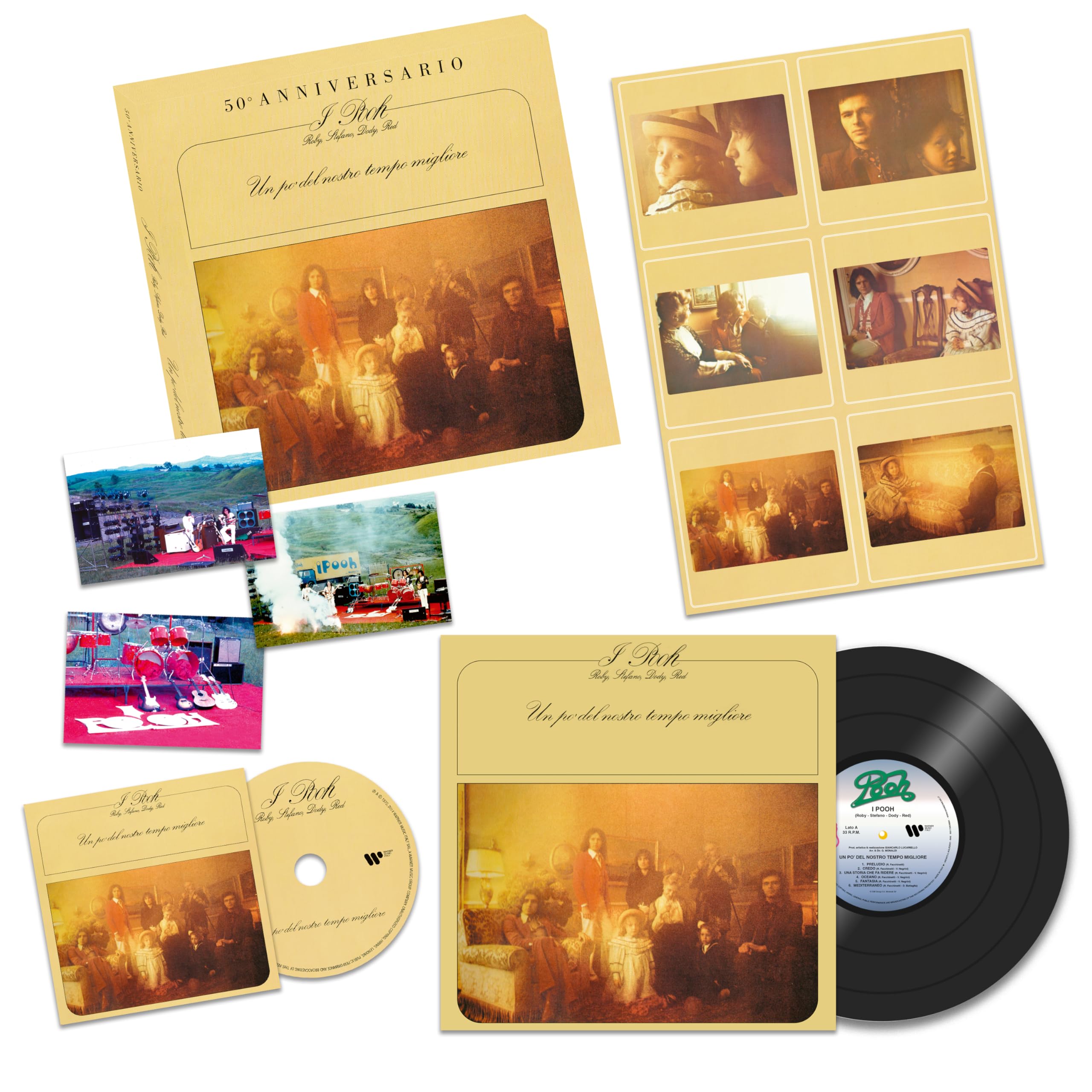 Pooh - A Bit Of Our Best Time (50 Years) Box LP, Original CD + Illustration