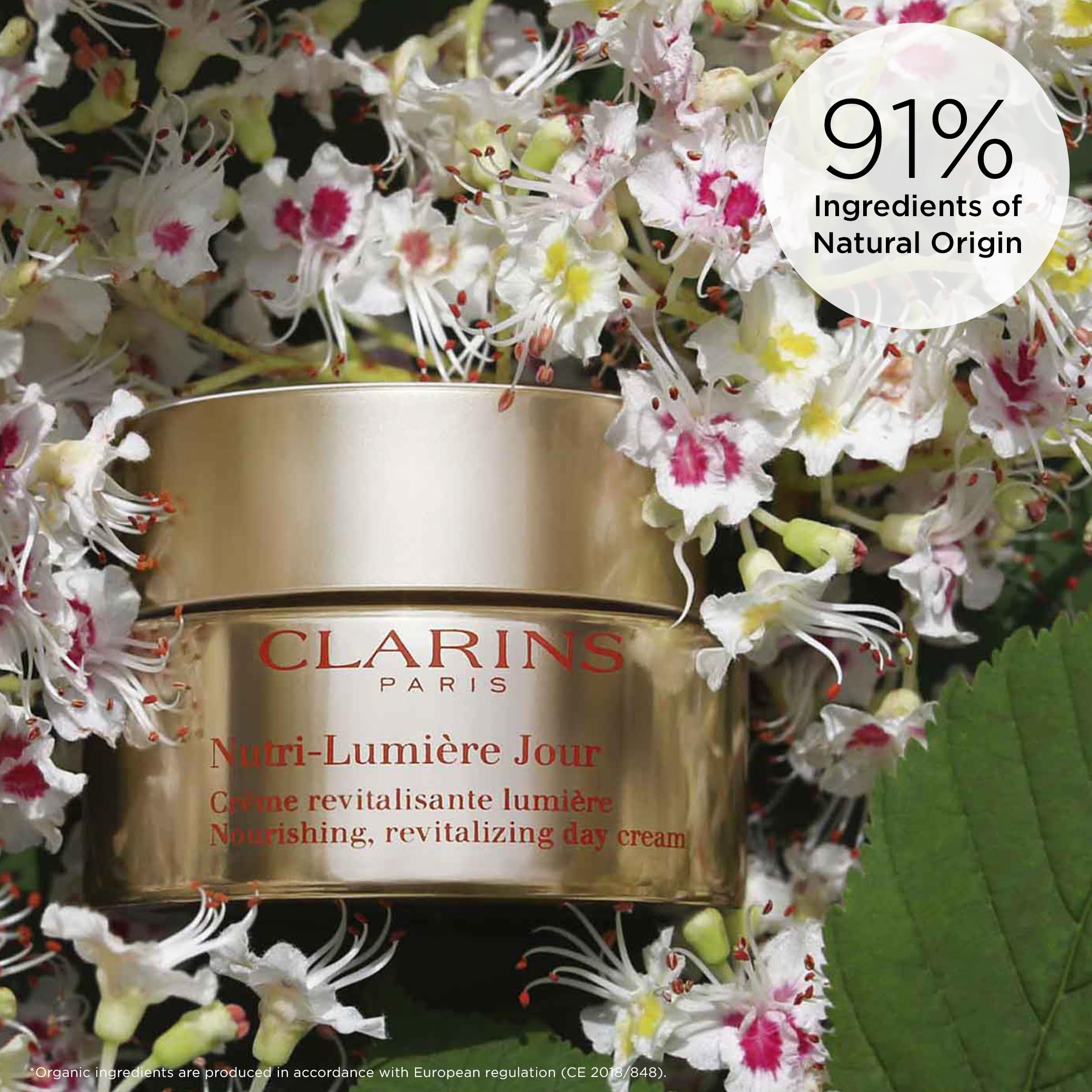 Clarins Nutri-Lumière Day Cream | Anti-Aging Moisturizer | Restores Radiance and Vitality To Mature Skin | Minimizes Appearance Of Deep Wrinkles and Age Spots | Nourishes and Softens | 1.6 Ounces
