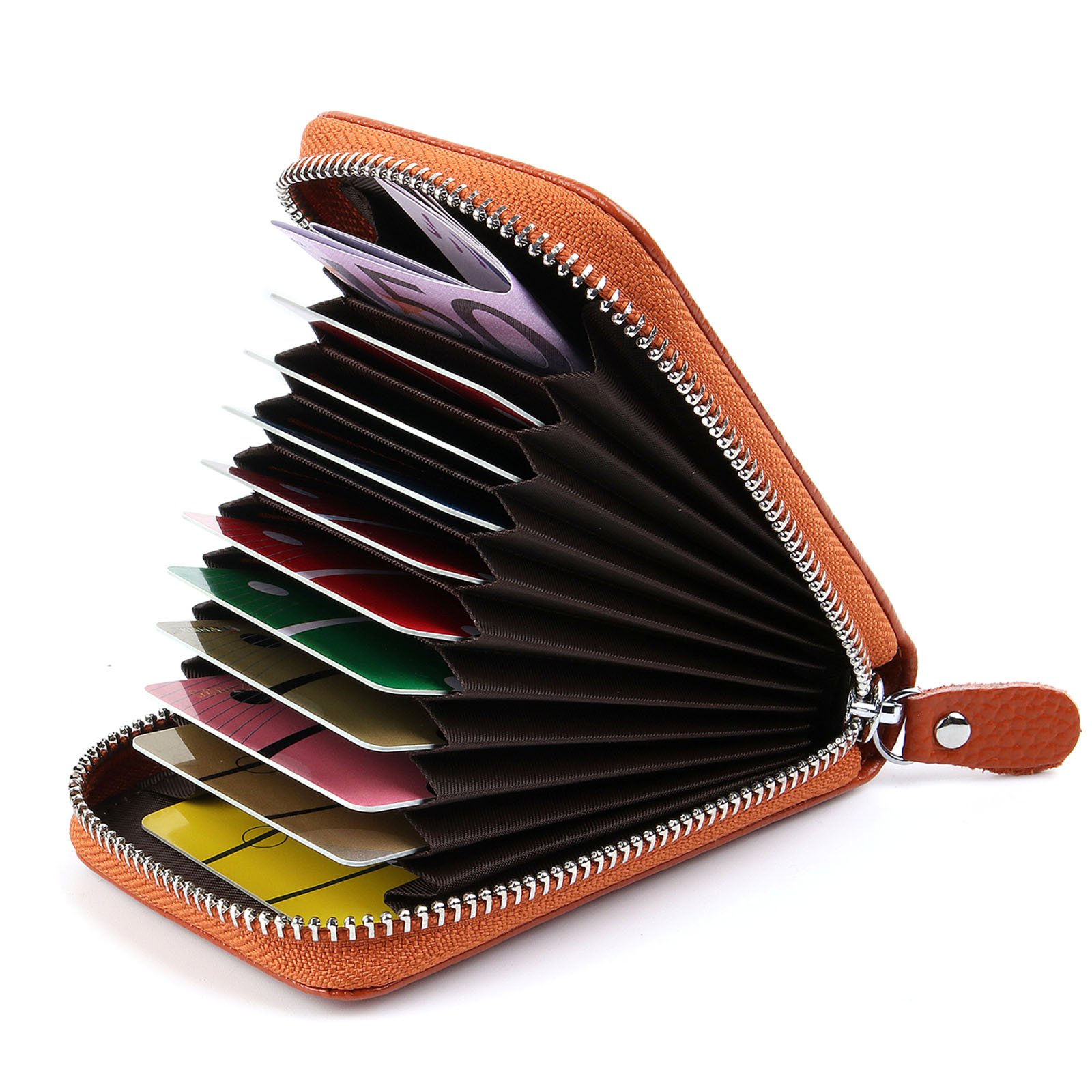 AirZyxLeather Credit Card Holder with Zip