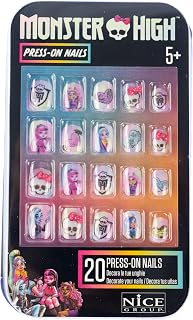 Nice Group - Monster High Press-on Nails, Kit de Decoraciones Adhesivas para Uñas, 1 Blíster Sorpresa