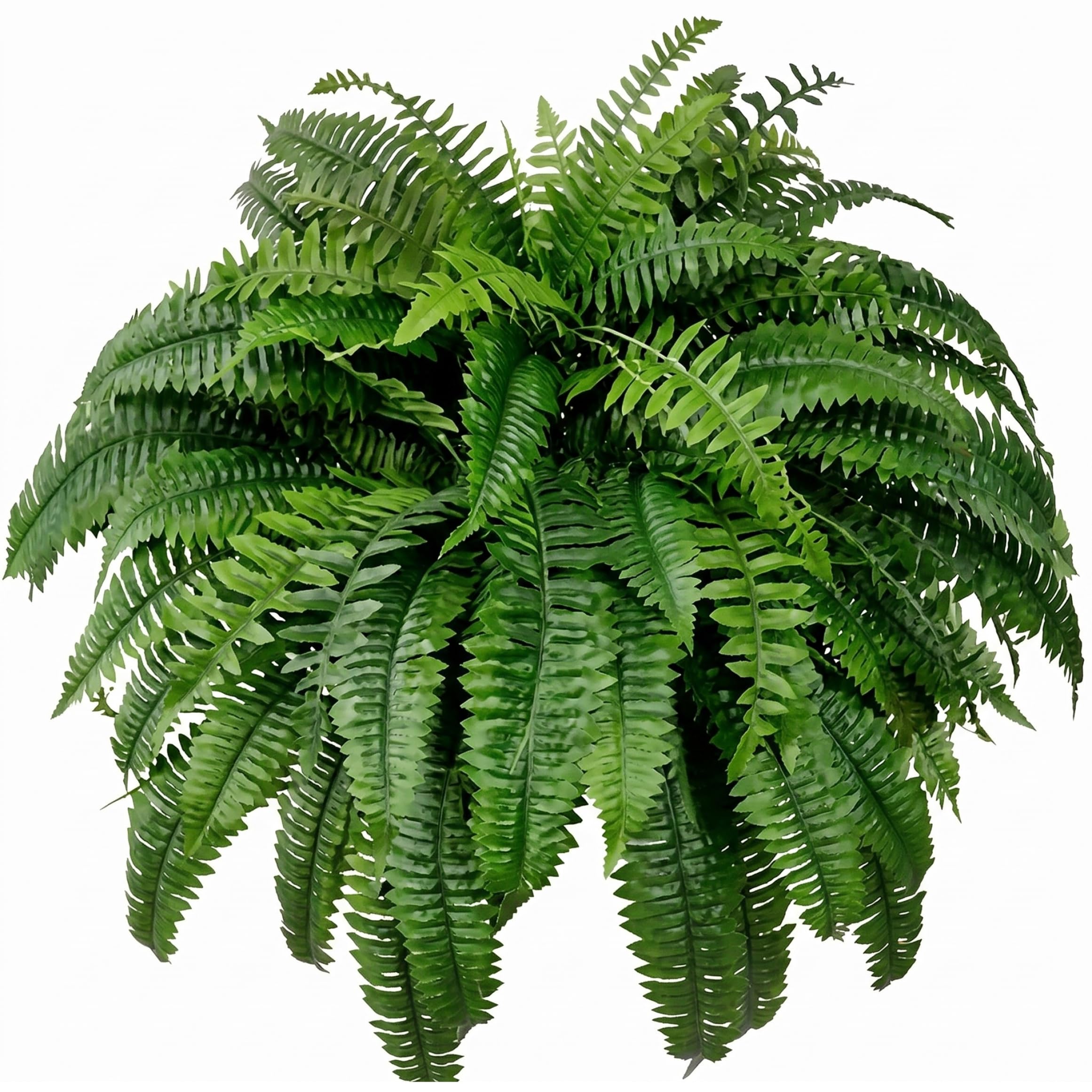 Yeaxxsqy Artificial Ferns for Outdoors: 43inch Realistic Fern, Vivid Faux Greenery Home Decor, Dark Green