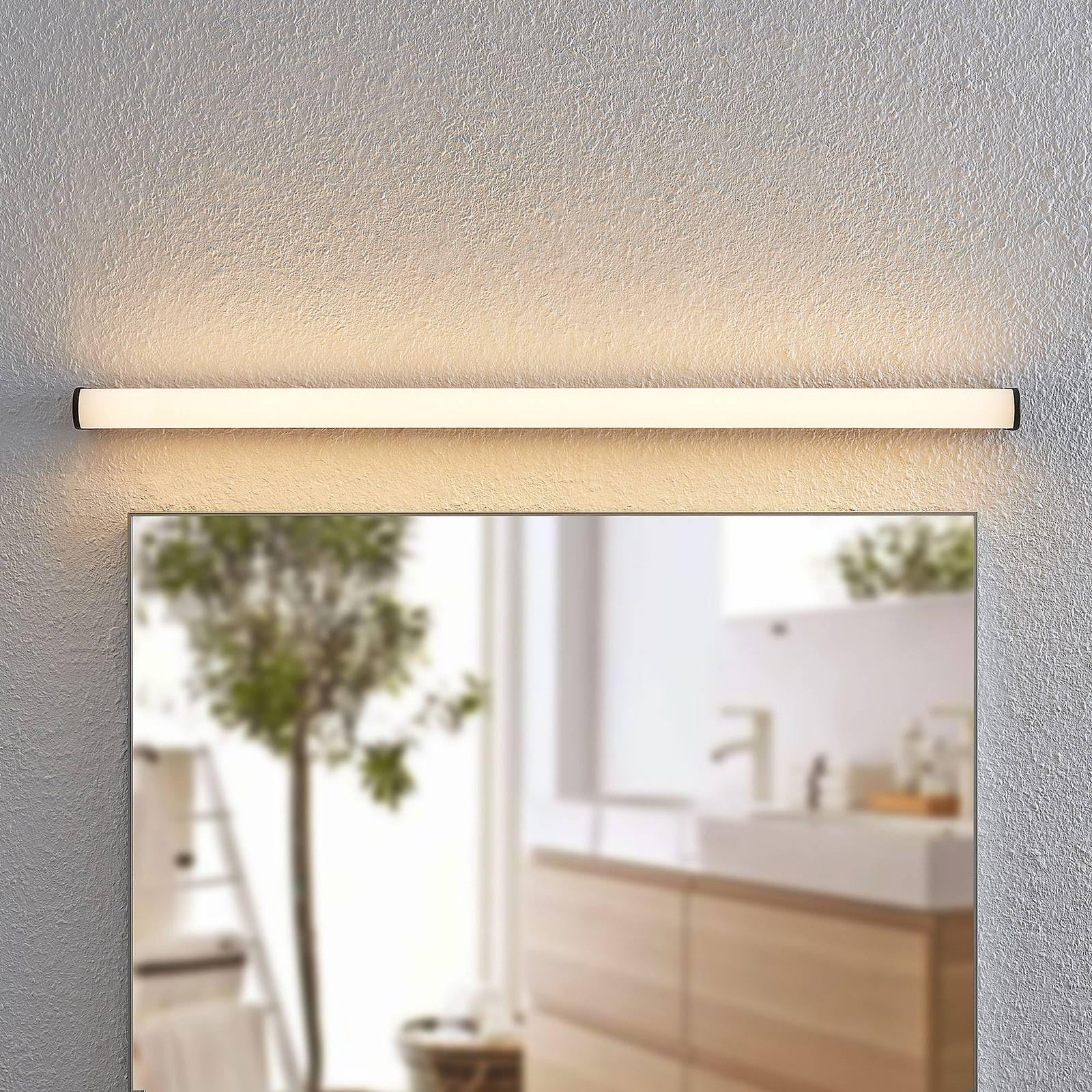 Lindby LED Wandleuchte, Wandlampe Bad Ulisan (spritzwassergeschützt (Modern) in Schwarz aus Aluminium (1 flammig) - Wandleuchten Spiegelleuchte Badezimmer Wandbeleuchtung Badezimmerleuchte