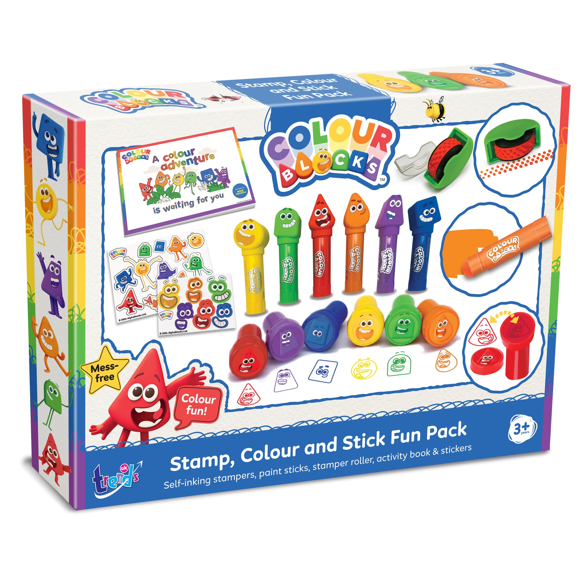 Colourblocks Stamp Colour and Stick Fun Pack - Kids Art and Craft Kit