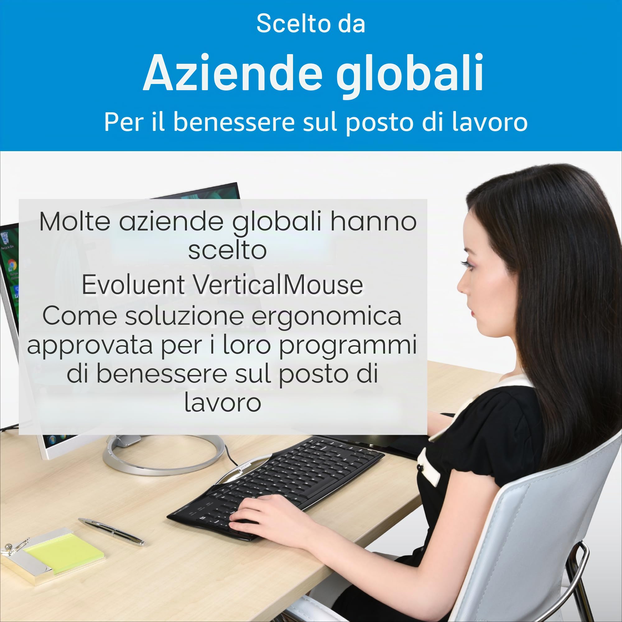 Evoluent Verticalmouse D Medium Mouse Ufficio Mano Destra Usb Tipo A Laser (evoluent Verticalmouse D - Right Handed Usb Wired - Medium. The New D or
