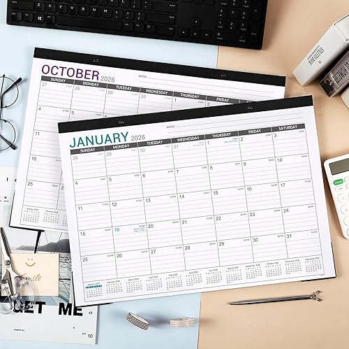 Miniatura 2 de Calendario de escritorio 2026, calendario de escritorio 2026, calendario de escritorio de 17 x 12 pulgadas, enero de 2026 a diciembre de 2026,