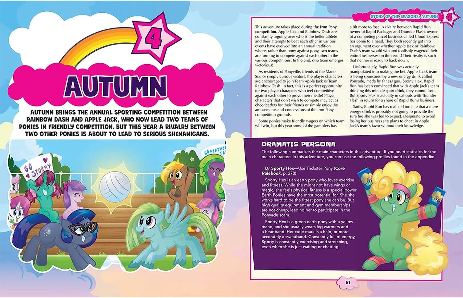 Renegade Game Studios My Little Pony RPG Seasonal Adventures Expansion Hardcover Sourcebook Book