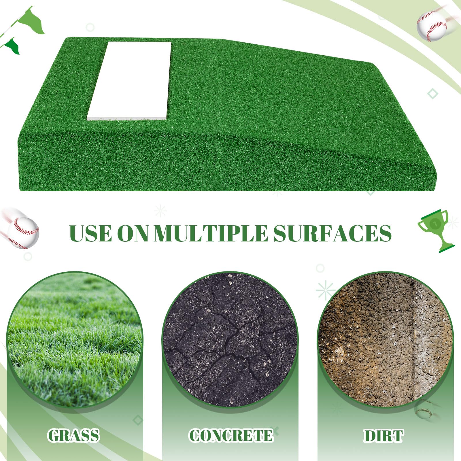 ☘️⚾️ピッチングマウンド☘️⚾️送料込 Amazon | Dickly ポータブルピッチングマウンド 30 x 30 x 4