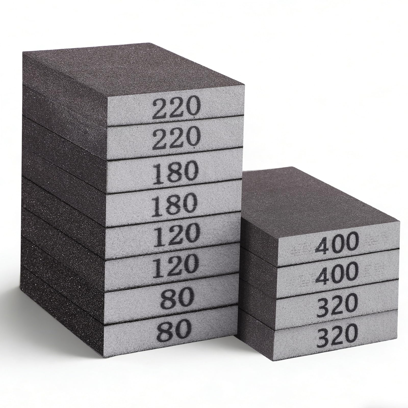 12pcs Sanding Block, 6 Grits Sanding Sponge Of 80/120/180/220/320/400x2, Sandpaper Block Wet and Dry Use, Sandpaper Pack For Wood, Metal, Walls Washable and Cuttable โ image 1
