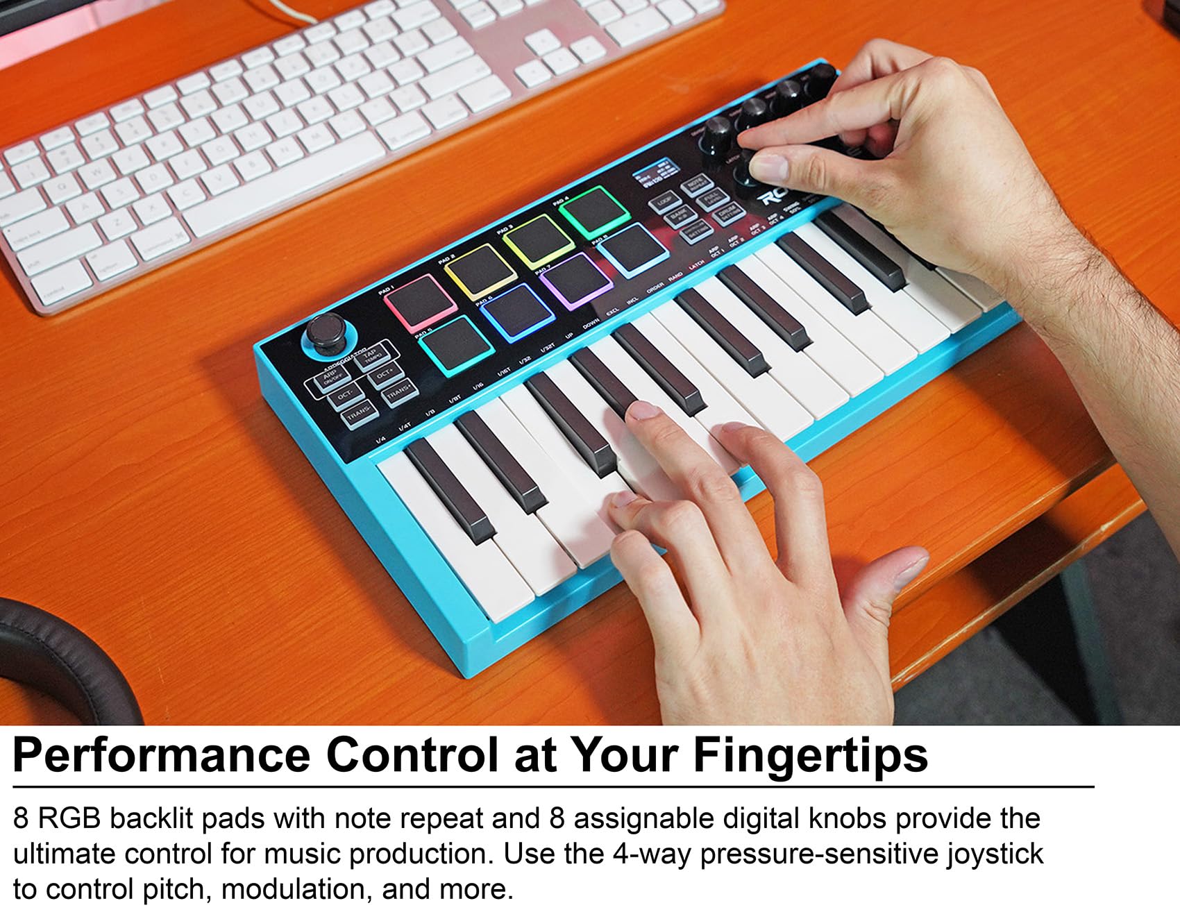 Amazon.com: Rockville M25 25 Key USB Wireless MIDI Keyboard