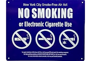 NYC NO Electronic Cigarette SMOKING SIGN for Restaurants