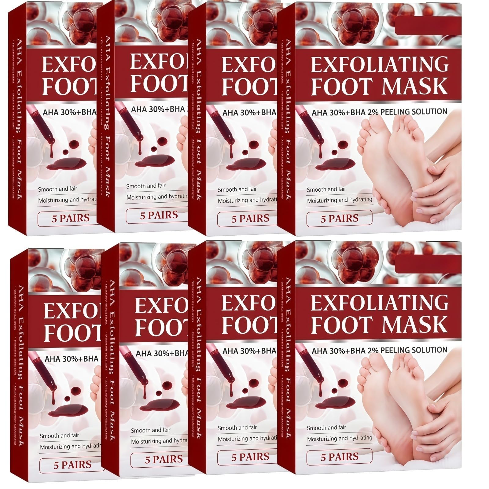 Máscara de pie para peeling de melocotón, máscara de pies hidratante con nueces de coco- Cuidado de callos y pieles muertas - Pie Hidratante, exfoliante, callo peeling pies