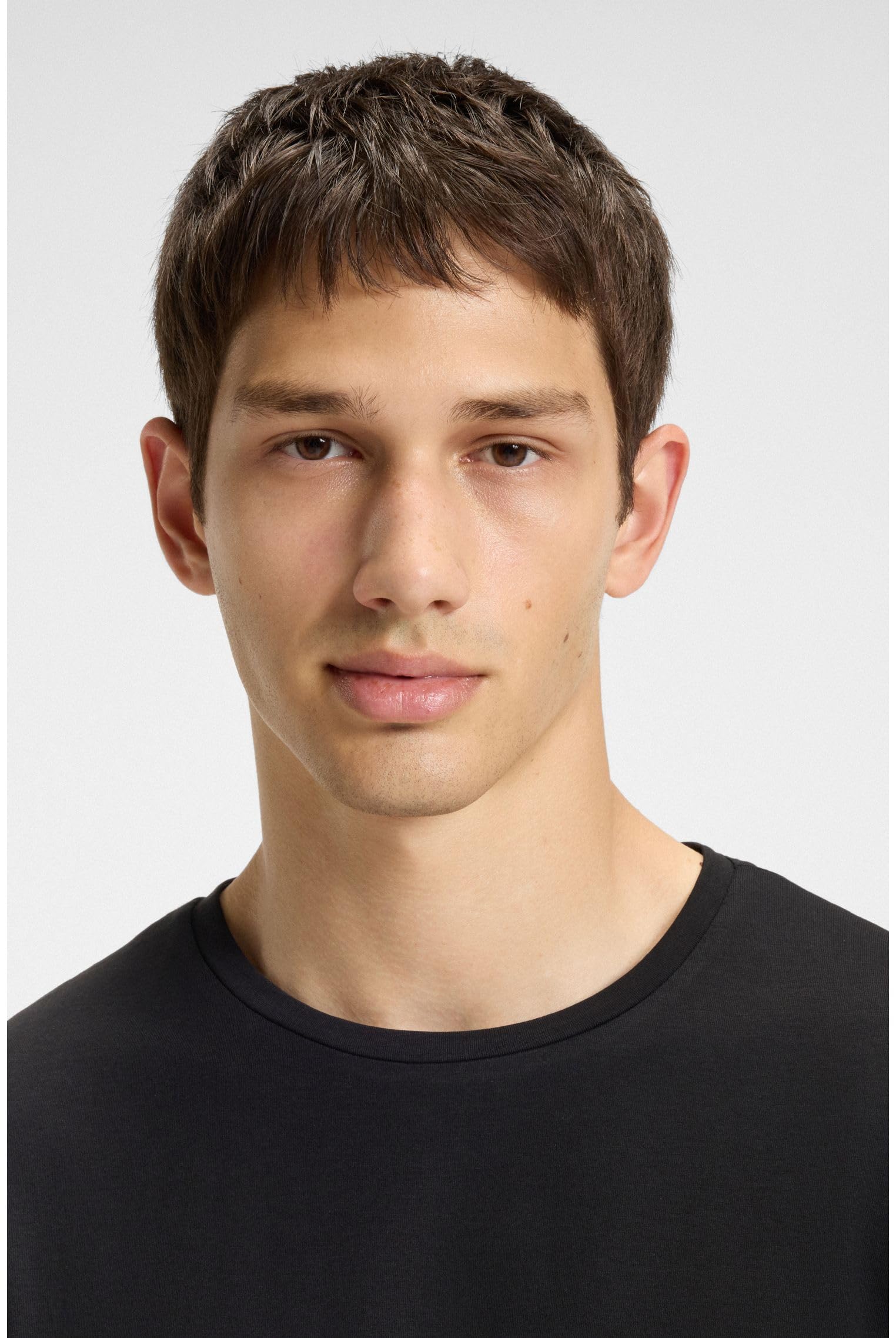 HUGO Herren Round Zweierpack Slim-Fit T-Shirts aus Stretch-Baumwolle