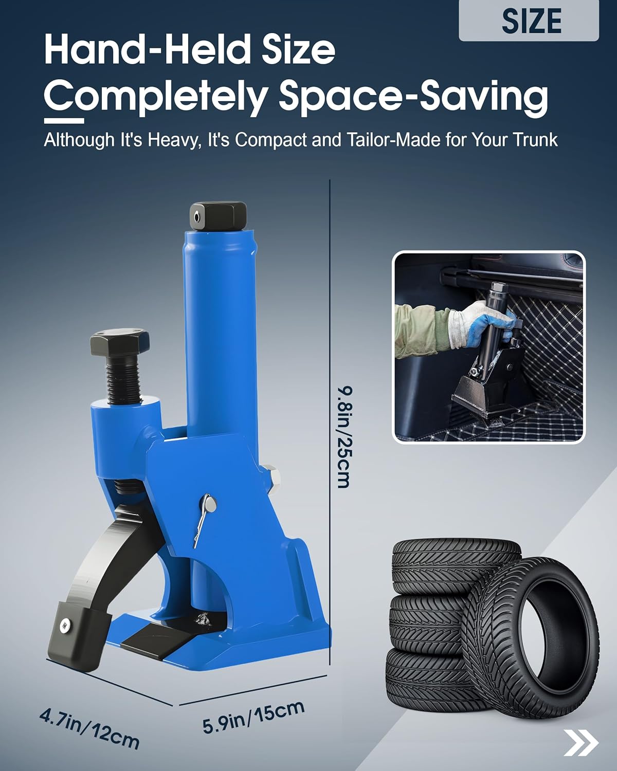 Effort-Saving Manual Tire Bead Breaker, 38"-42" Tires Changer Tool with Rubber Pad, Protect Aluminum Alloy Hubs, Easy-Operated Tire Repair Tool for Car Truck Tractor Mower ATV RV Blue