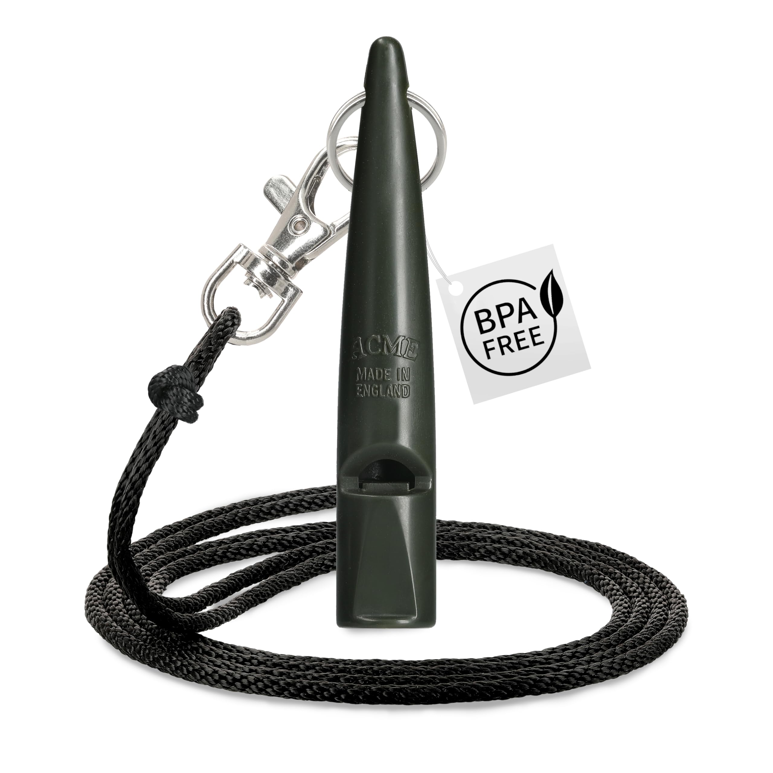 ACME Sifflet pour Chien n° 210,5 avec Bande | Original d'Angleterre | Idéal pour Le Dressage des Chiens | Matériel Robuste | Fréquence standardisée | Fort et de Grande portée