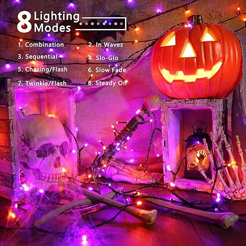 Miniatura 10 de Brizled - Extensión de mini luces LED impermeables decorativas para halloween, fiestas, árbol, 78.74 pies y 240 luces para exteriores, con