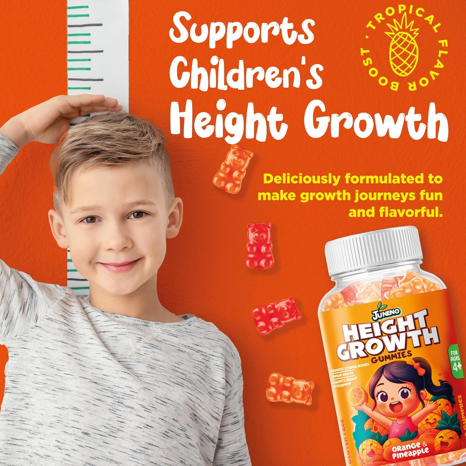 Height Growth Vitamins Supplement Gummies - Grow Taller for Teens Kids Boys Girls - Natural Height Increaser Maximizer Multivitamin 4 Height Growth Vitamins Supplement Gummies - Grow Taller for Teens Kids Boys Girls - Natural Height Increaser Maximizer Multivitamin - Image 2