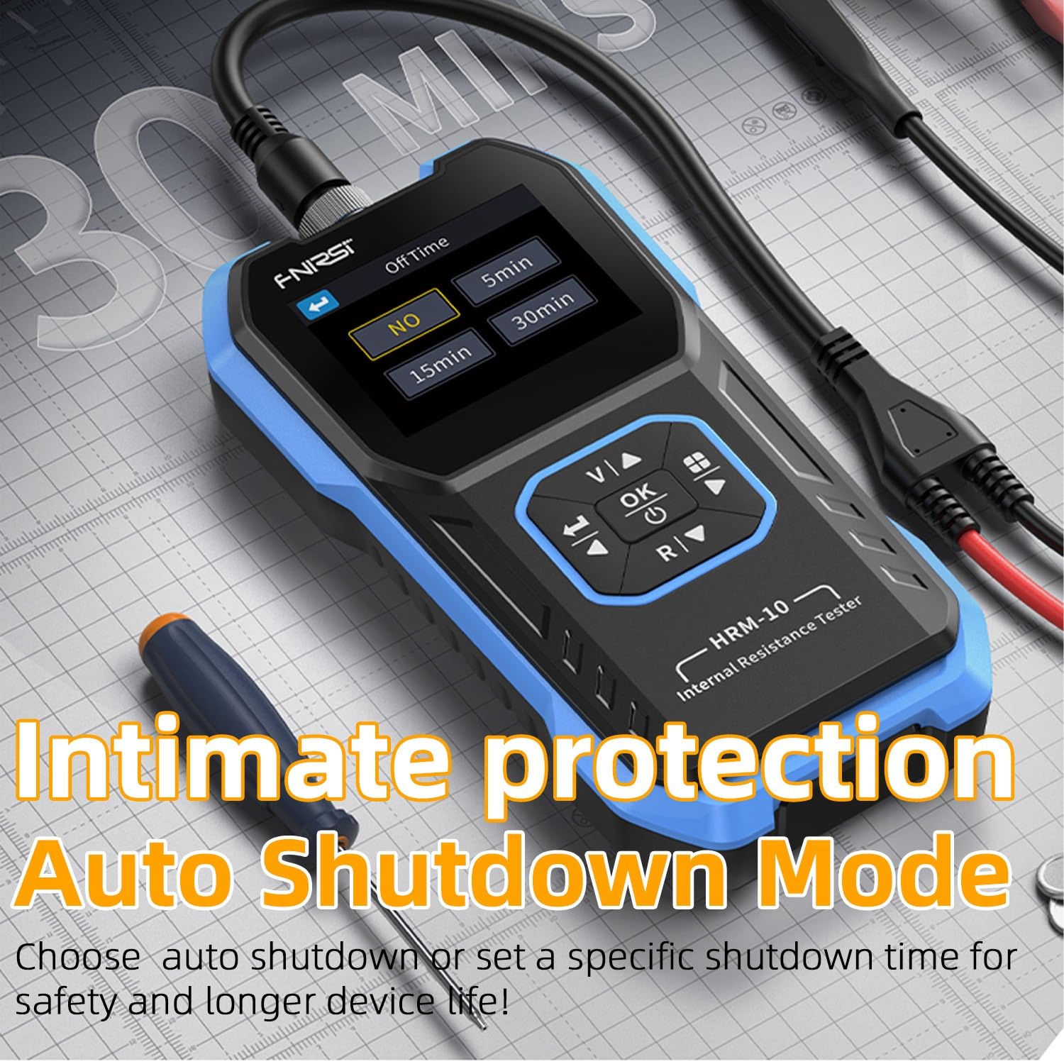 Jadeshay Testeur de Résistance Interne Batterie, Testeur de Résistance Interne de Tension 1uΩ~200Ω/0-±100VDC, Vérificateur de Batterie pour Lithium, Plomb-Acide, Carbone, Alcalin