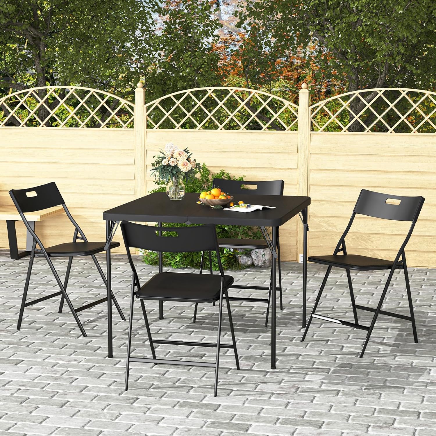 VERYKE Piece Folding Table and Chairs, Portable Madagascar Ubuy - Main Image