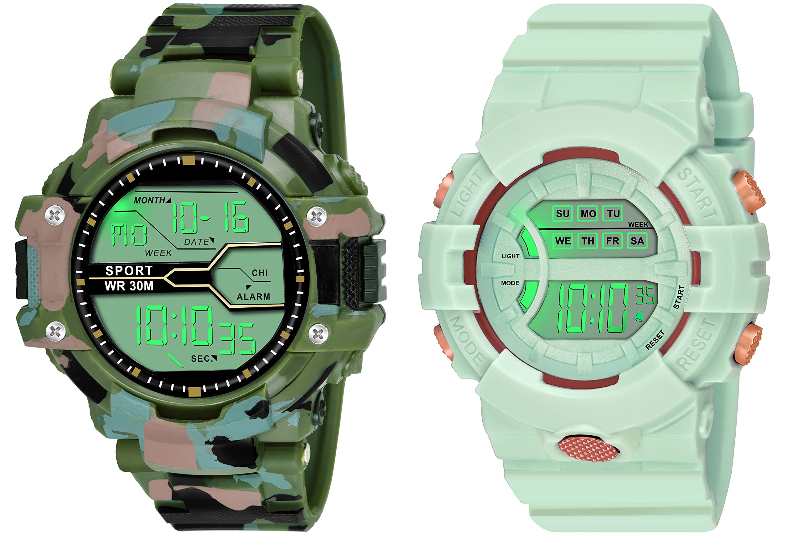 MIVAAN Digital Boys Watch (Multicolored Dial, Multicolored Strap) (Green) (B09715KN31) Amazon Price History, Amazon Price Tracker
