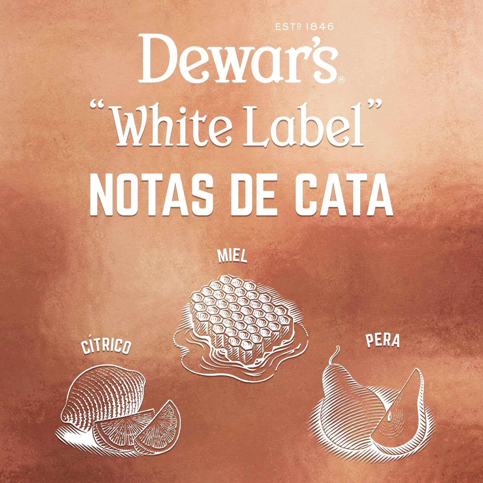 Dewar's White Label Blended Scotch Whisky, 40% ABV, 175cl / 1,75L, Acabado en Barricas de Roble Seleccionadas