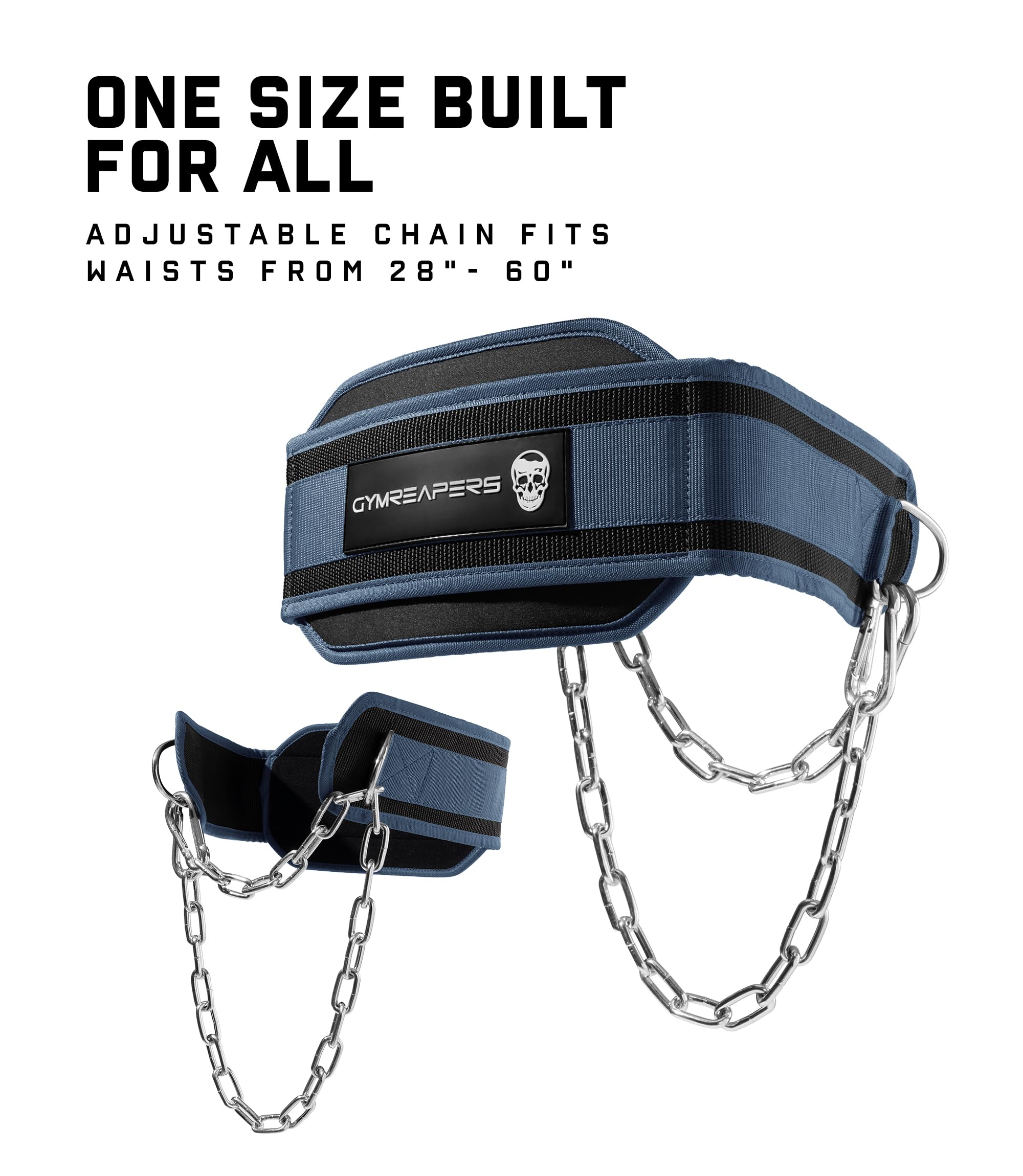 Gymreapers Dip Belt con Catena per Sollevamento Pesi, Pull up, dips - Catena in Acciaio Resistente per Un Maggiore Allenamento con i Pesi