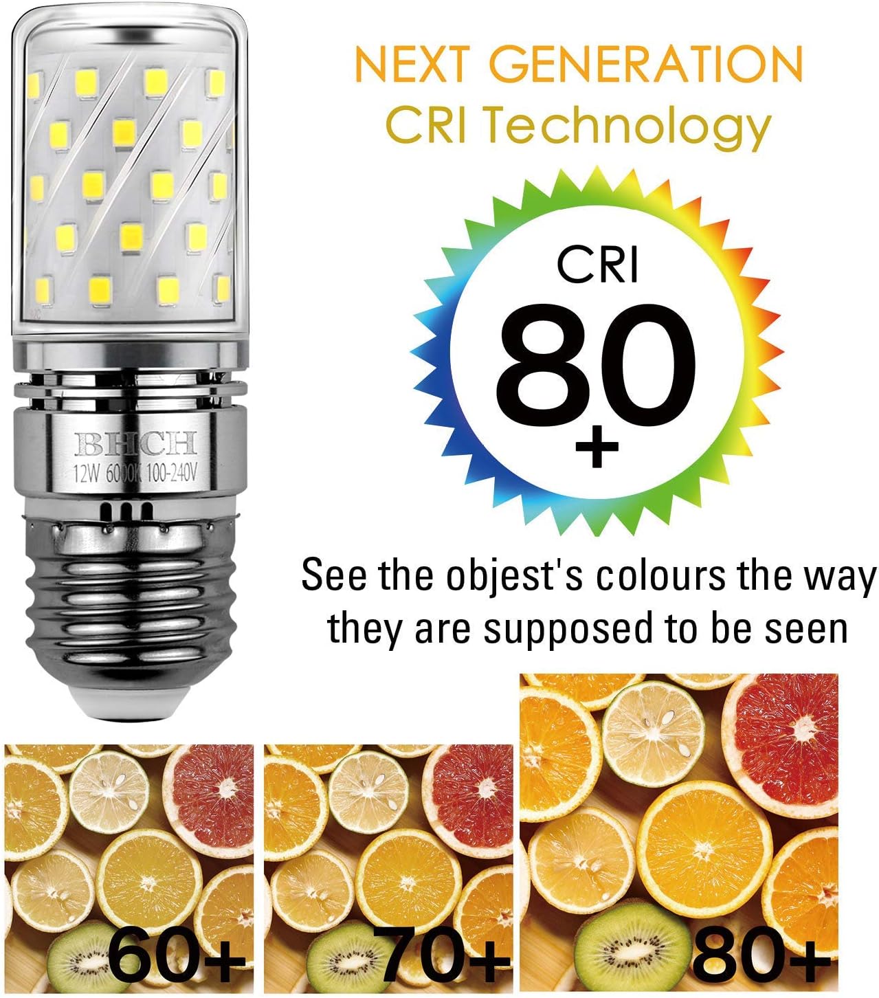 🔥 Cashback up to 70% BHCH LED Corn Bulbs, E26 Edison Screw Bulbs, 12W, 100W Incandescent Bulbs Equivalent, Daylight White 6000K, Non-Dimmable, Pack of 4 Buy 1 get 1 BHCH LED Corn Bulbs, E26 Edison Screw Bulbs, 12W, 100W Incandescent Bulbs Equivalent, Daylight White 6000K, Non-Dimmable, Pack of 4