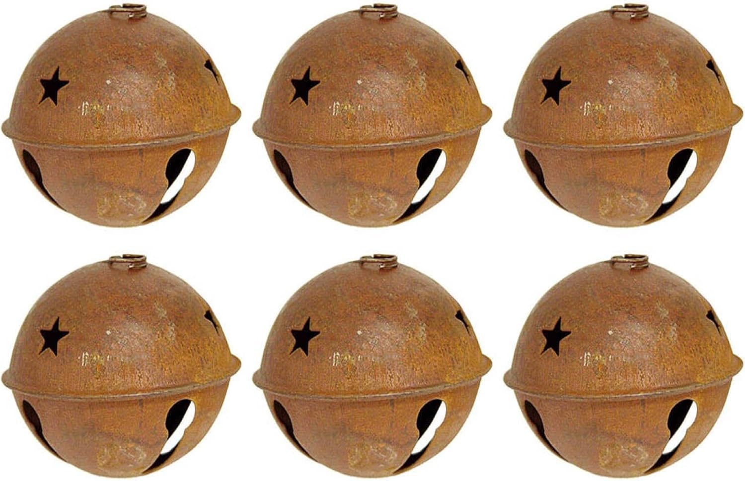 Factory Direct Craft Rusty Tin Sleigh Jingle Bells - (Pkg of 6 Bells)