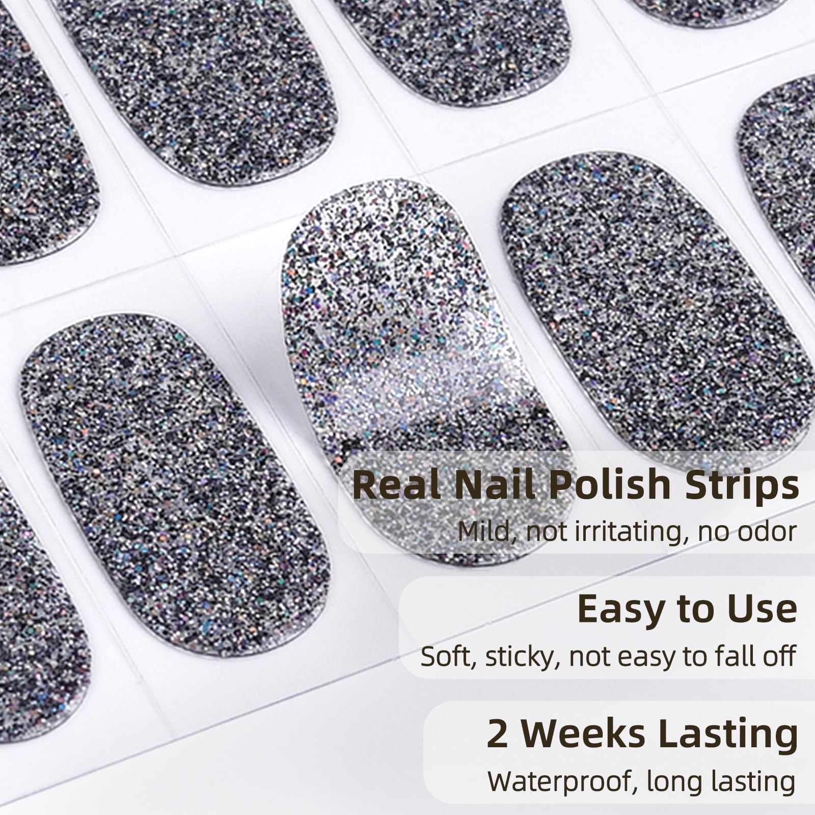 DUKASOU Semi-Cured Gel Nail Strips, 22 Pieces Real Nail Polish Stickers, Gel Nail Stickers, Decals - Image 2