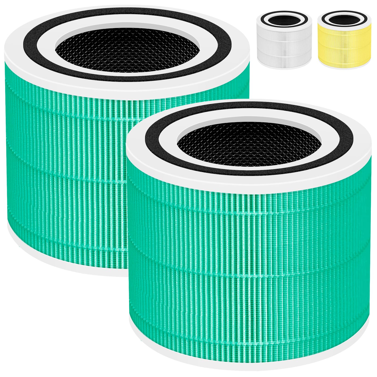 240 True HEPA Toxin Absorber Replacement Filter 14 for Puro 240 Air Purifier,3-in-1 High-Efficiency HP-14 with Activated Carbon Filter,2 Pack,Green