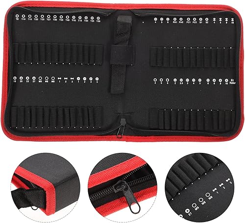 Miniatura 6 de Angoily Bolsa de herramientas Bolsa de almacenamiento de brocas, bolsa de herramientas con cremallera, bolsa de herramientas de tela Oxford, bolsa