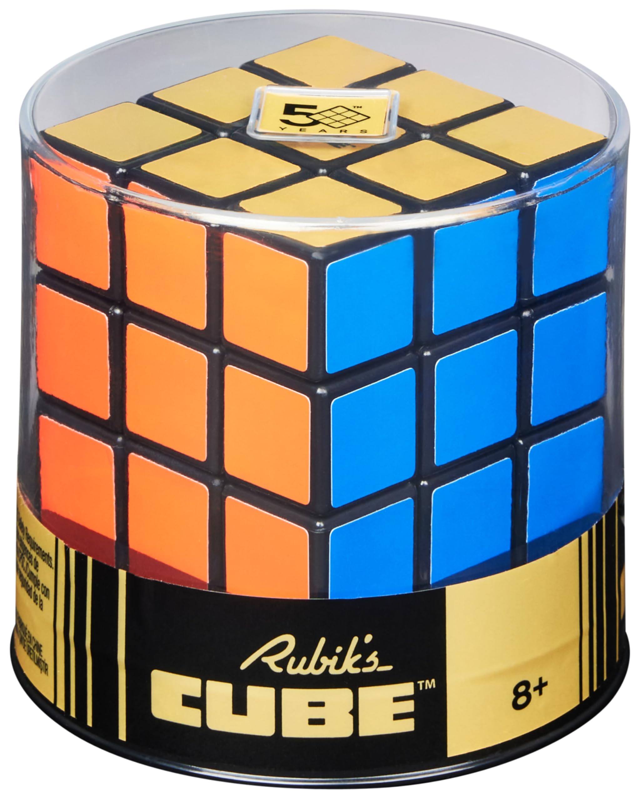 Rubik's Cube - Rubiks Cube 3x3 Édition Spéciale 50 Ans - Jeu Casse-Tête Adulte Et Enfant - Puzzle Original Correspondance Couleurs - Puzzle Résolution de Problème - Jeu Enfant 8 Ans Et +
