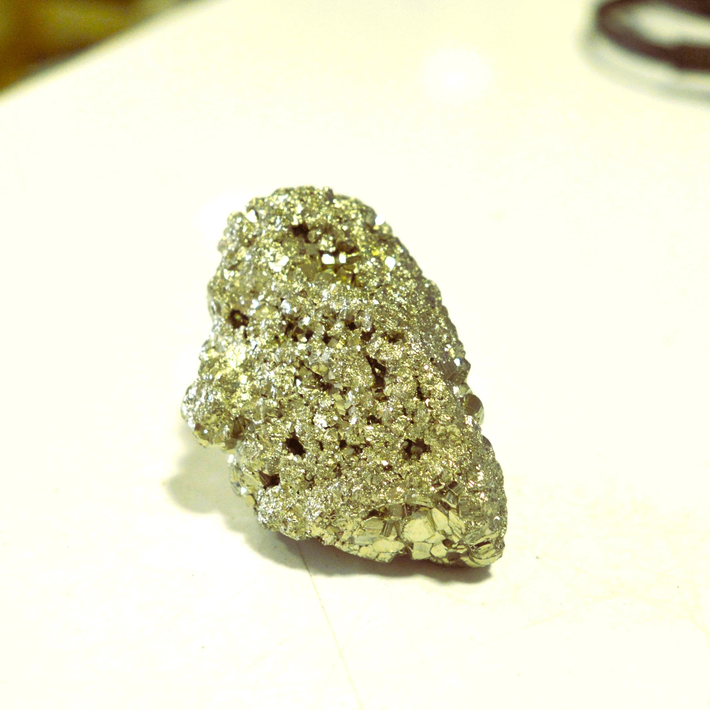 Product Natural Pyrite Stone Original Rough Cluster from Peru for Wealth and Bussiness Luck/Vastu/Working Table Decore with Approx Weight (30-50 Grams).