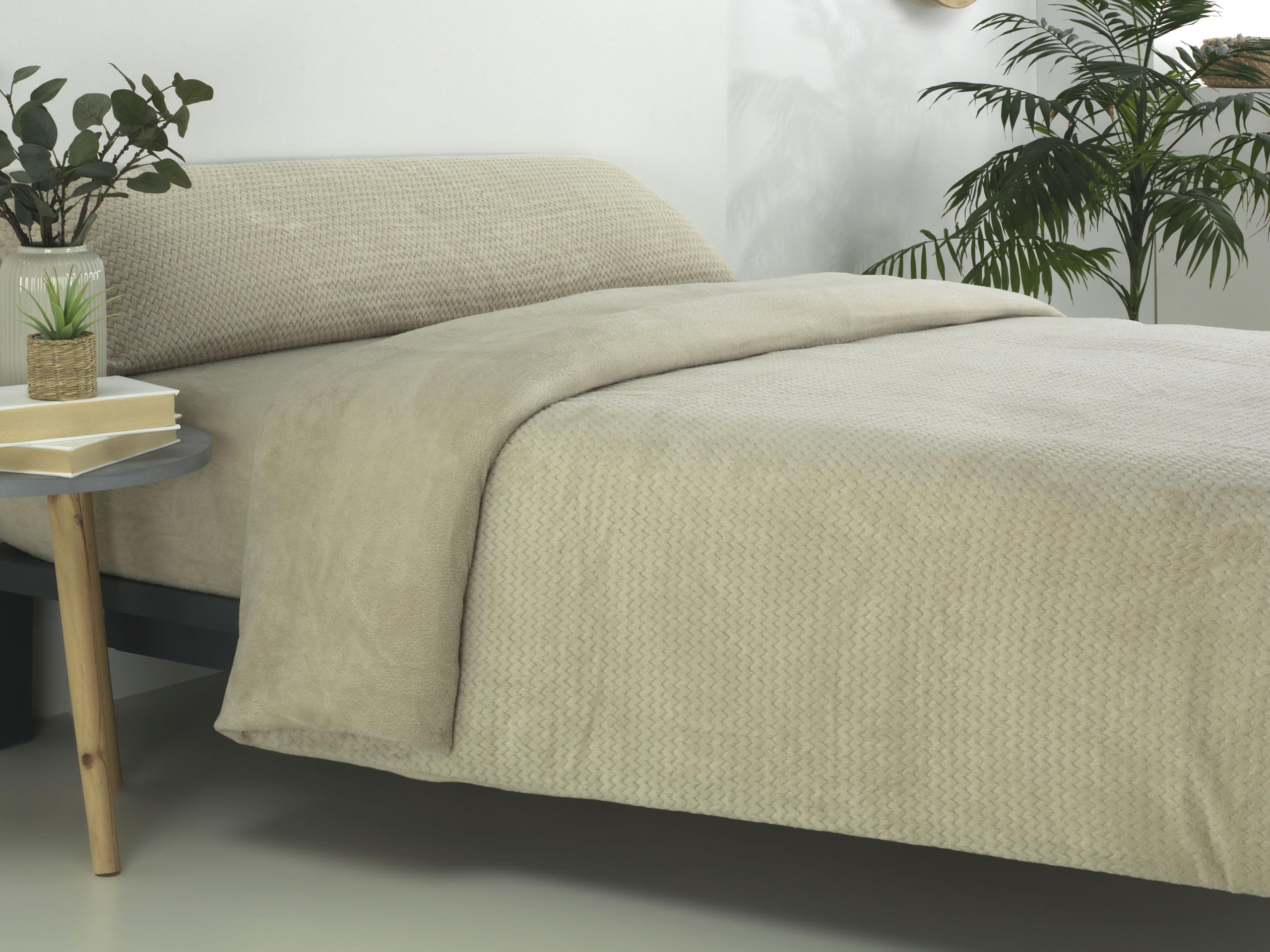Donegal Collections Funda Nórdica Coralina Cama 150 Beige - Funda Nordica Cama 150 Coralina - Incluye 1 Funda de Almohada - Funda Nordica Tacto Extra Suave Ideal Invierno y Otoño 200 gr² Antiácaros