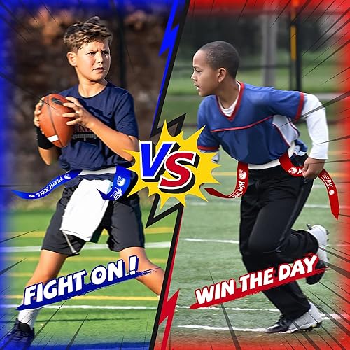 Miniatura 2 de Set de fútbol con bandera  14 cinturones de fútbol, 42 banderas de fútbol, 5 conos, 1 bolsa  Kit de juegos de fútbol para interiores y exteriores