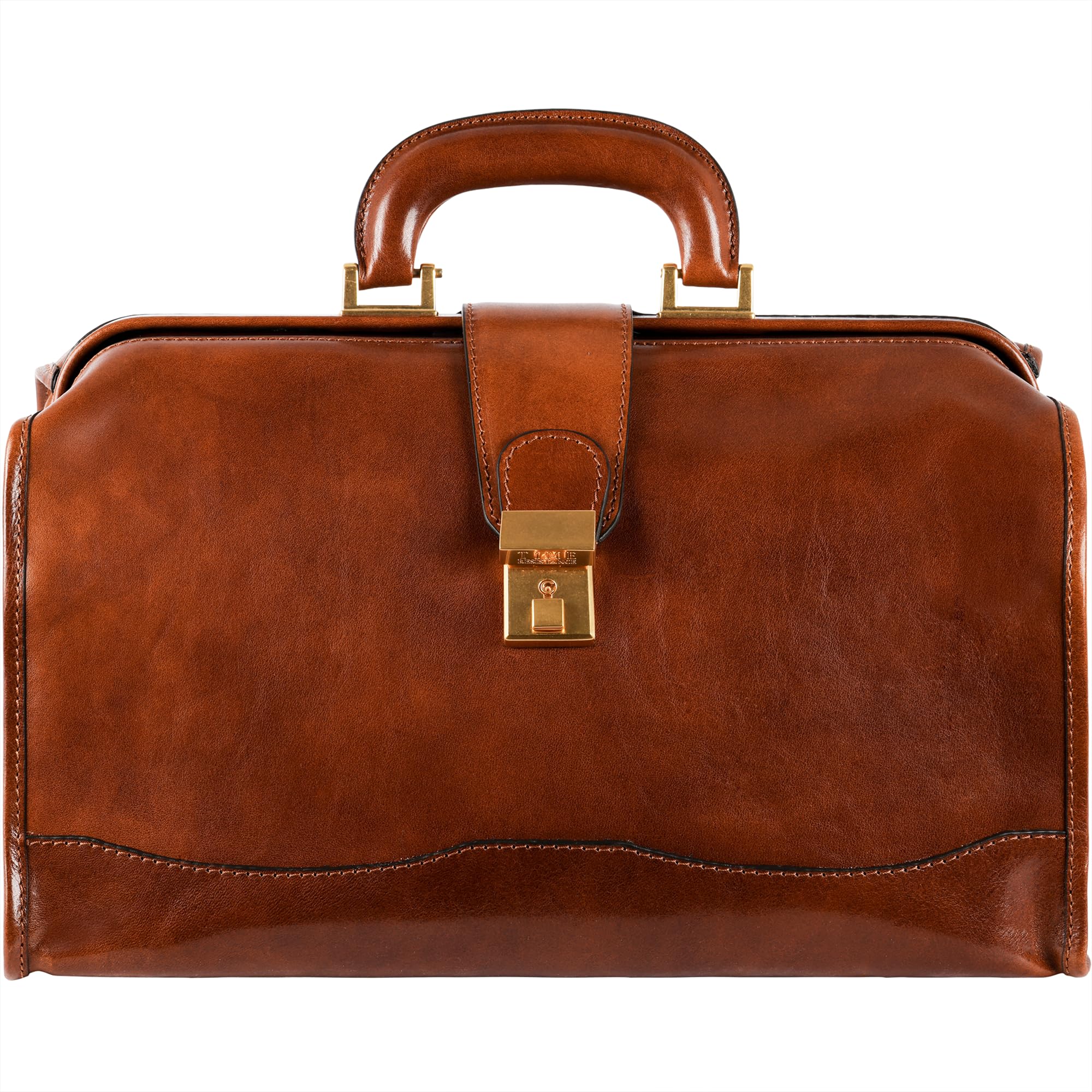 Time Resistance Bolso de Médico de Piel - Bolso de Mano de Piel Estilo Vintage - Maletín de Piel para Hombre y Mujer
