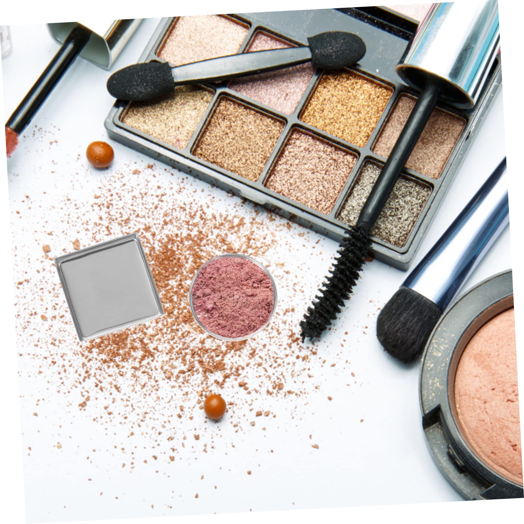 Mikinona Eyeshadow Palette Empty Pan Set 30pcs Small Lightweight Metal Pans for Cosmetics Diy