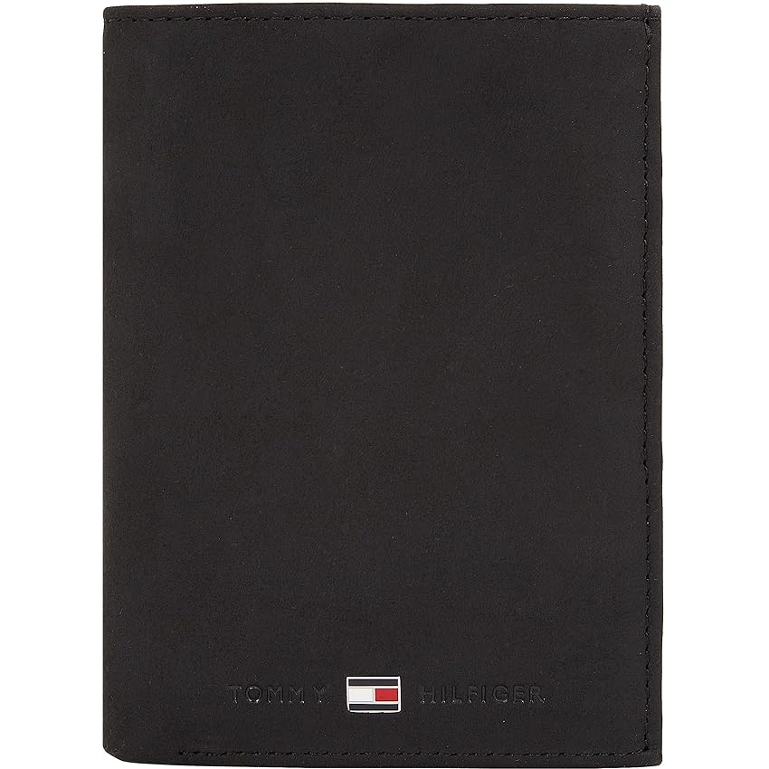 Tommy Hilfiger Uomo Portafoglio Johnson con Scomparto Monete, Nero (Black), Taglia Unica
