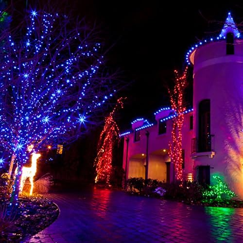Miniatura 4 de TW SHINE Luces de Navidad, 200 luces LED de 66 pies para exteriores enchufables con 8 modos, luces de Navidad impermeables para exteriores,