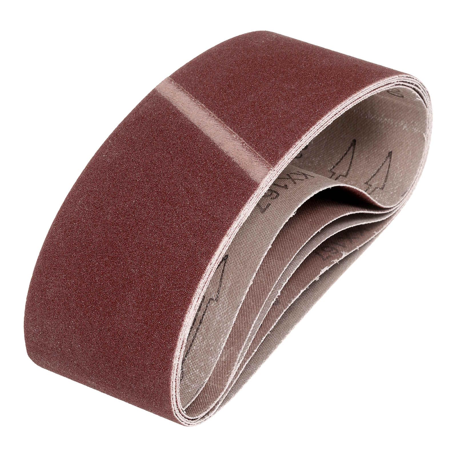 HARFINGTON 2-1/2 x 14 Inch Sanding Belts, 5 Pcs 120 Grits Aluminum Oxide Abrasive Belt Sander File Belt for Woodworking, Metal Polishing, Knife